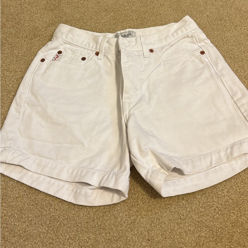 y2k white jean shorts